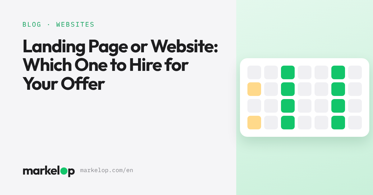 Article cover: Landing Page or Website: Which One to Hire for Your Offer